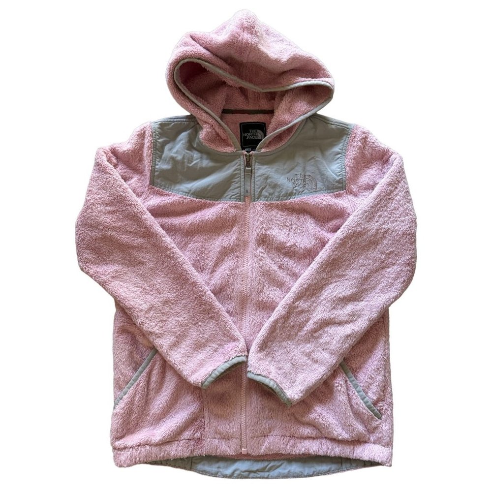 THE NORTH FACE GIRLS SIZE LARGE PINK FULL ZIP SWEATER |‎ A2